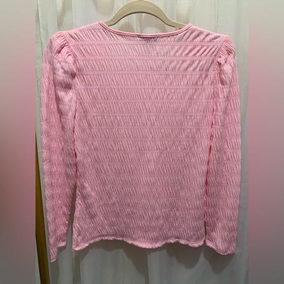 Vince Camuto Pink Puff Shoulder Long Sleeve - Picture 3 of 5